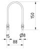 1 anchor set (3 pcs.) for casting car-park barrier hoops in concrete