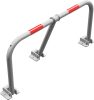 Car-park barrier hoop foldable with padlock hot-dip galvanised / red reflecting stripes