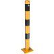 Barrier posts steel tube Ø 76 x 2,6 mm detachable, removable yellow / black