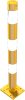 Barrier posts steel tube Ø 76 x 2,6 mm detachable, removable yellow / black