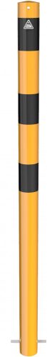 Barrier post steel tube Ø 76 x 2,6 mm yellow / black