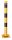 Barrier posts steel post Ø 76 x 2,6 mm sides tiltable yellow / black