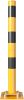 Barrier posts steel post Ø 76 x 2,6 mm sides tiltable yellow / black