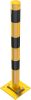 Barrier posts steel post Ø 76 x 2,6 mm sides tiltable yellow / black