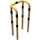 Anti-nudge hoop double hoop steel tube Ø 76 mm yellow / black