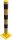 Barrier post steel tube Ø 89 x 2,9 mm sides tiltable yellow / black