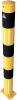 Barrier post steel tube Ø 89 x 2,9 mm yellow / black